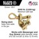 Klein Tools 160420L Grip Made in USA Havens Grip Wire Pulling Tool with Swing Latch Wire to 0125Inch Maximum 5000Pound