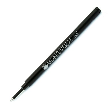 Monteverde Rollerball Refill Plastic Resin Tube Medium Point Black