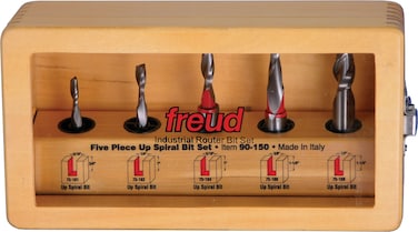 Freud 90150 5 Piece Up Spiral Bit Set