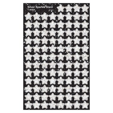 Trend Silver Sparkle Stars superShapes Stickers Classroom Incentives 400 Count