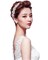 Goege Elegent Luxury Handmade Crystal Rhinestone Jewelry Beads Bridal Wedding Evening Pageants Proms Birthday Christmas Gift Headband Satin Ribbon Hiarband Headwrap Hair Band Accessory White