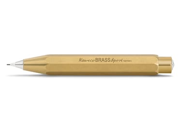 Kaweco BRASS SPORT Mechanical Pencil 07mm HB I Brass Lead Pencil in Classic Design I Mechanical Lead Pencil 105 cm I Refillable Pencil