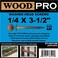 WoodPro Fasteners ST14X312B 14Inch by 312Inch Length Round Washer Head Exterior Wood Screws 250Pack  Gold