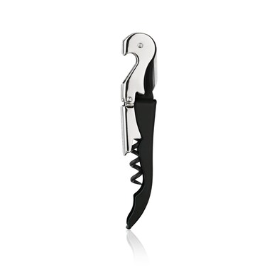 True Truetap Double Hinged Professional Waiters Corkscrew  Wine Key and Wine Opener for Wine Bottles Black