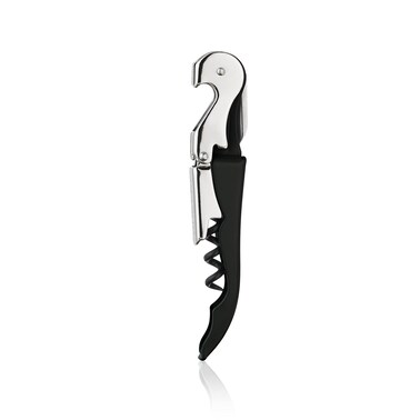True Truetap Double Hinged Professional Waiters Corkscrew  Wine Key and Wine Opener for Wine Bottles Black