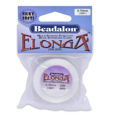 Beadalon Elonga 07mm White 25Meter
