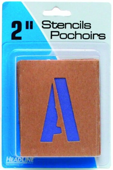 Headline Sign 2in Stencil Kit Caps Numbers