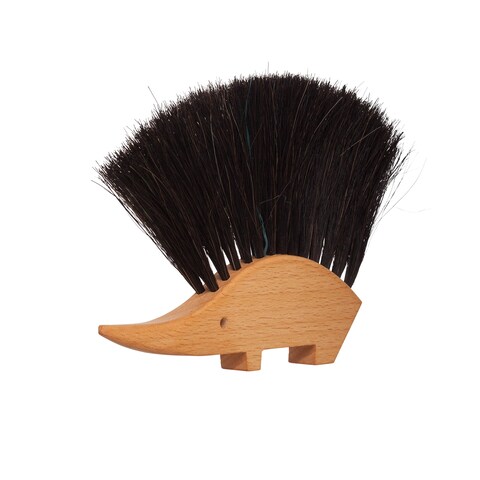 REDECKER Hedgehog Table Brush Natural Horsehair Bristles 412 x 512 inches Versatile Hand Brush in a Decorative Shape  Horse Hair Brush for Table  Hedgehog Duster  Made in Germany