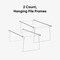Smead Heavy Duty Steel Hanging File Folder Frame Letter Size Gray Adjustable Length 23 to 27 2 per Pack 64872