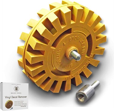 Whizzy Wheel Car Decal and Car Sticker Remover with Drill Adapter Tool Kit  Decal Remover Eraser Wheel Adhesive Remover  Rubber Eraser Wheel Decal Eraser Wheel Adhesive Remover Sticker Remover