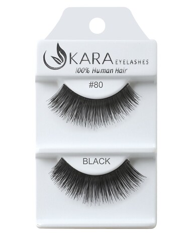 Kara Beauty Human Hair Eyelashes  80 Pack of 12