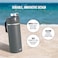 Ninja DW2401GY Thirsti 24oz Travel Water Bottle For Carbonated Sparkling Drinks Colder and Fizzier Longer Leak Proof 24 Hrs Cold Dishwasher Safe Stainless Steel Insulated Tumbler Charcoal Gray