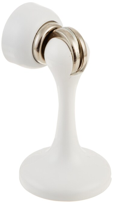 SOSS Zinc Magnetic Door Stop with Hidden Screw Mounts White Exterior Finish MDHBWHHS 7 x 1 inches