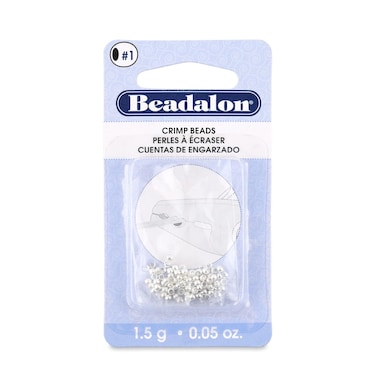 Beadalon Crimp Beads Size 1 Silver Plated 15 g Approx 100 pc