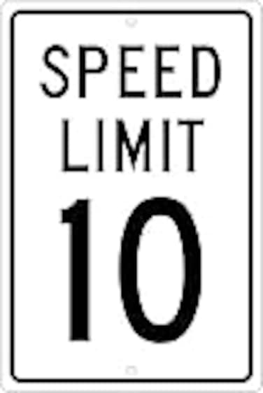 NMC TM18H Traffic Sign SPEED LIMIT 10 12 Width x 18 Height Aluminum Black on White 0063 Thick