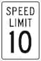 NMC TM18H Traffic Sign SPEED LIMIT 10 12 Width x 18 Height Aluminum Black on White 0063 Thick