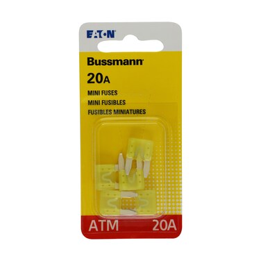 Bussmann  BPATM20RP 04081332 BPATM20 20 Amp Fast Acting MiniFuseYellow