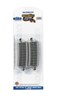 Bachmann Trains  SnapFit EZ TRACK HALF SECTION 22 RADIUS CURVED 4card  NICKEL SILVER Rail With Gray Roadbed  HO Scale