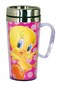 Spoontiques  Insulated Travel Mug  Tweety Bird Coffee Cup  Coffee Lovers Gift  Funny Coffee Mug  14 oz  Pink