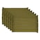 DII Variegated Tabletop Collection Placemat Set3x19 Olive Green 6 Piece