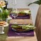 DII Ribbed Placemat Set Eggplant 6 Count CAMZ33242