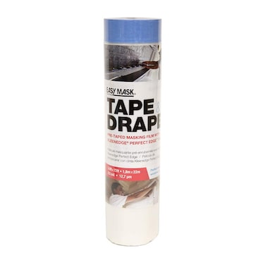 Trimaco 949660 Easy Drape Blue 18m x 22m 72 Foot Pre Masking Film with 14 Day PerfectEdge Tape