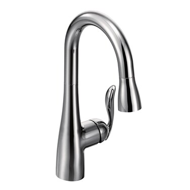 Moen Arbor Chrome OneHandle High Arc Pulldown Single Mount Bar Faucet with Reflex 5995