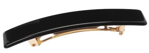 France Luxe Luxury Rectangle Barrette Black  Classic French Design for Everyday Wear