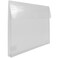 JAM PAPER Plastic Expansion Envelopes with Hook  Loop Closure  Letter Booklet  9 34 x 13 with 1 Inch Expansion  Clear  12Pack