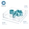 iDesign Clarity Kitchen Drawer Organizer for Silverware Spatulas Gadgets  Medium 8 x 8 x 2 Clear