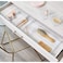 iDesign Clarity Kitchen Drawer Organizer for Silverware Spatulas Gadgets  Medium 8 x 8 x 2 Clear