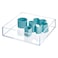 iDesign Clarity Kitchen Drawer Organizer for Silverware Spatulas Gadgets  Medium 8 x 8 x 2 Clear