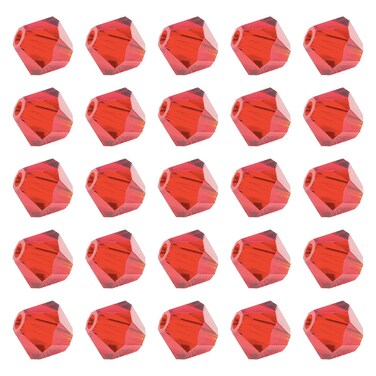 BalaFillic Wholesale Red 4mm Bicone Faceted Crystal Glass Beads for Jewelry Making DIY Craft Crystal Beads for Making Bracelets NecklaceTotal 700pcs