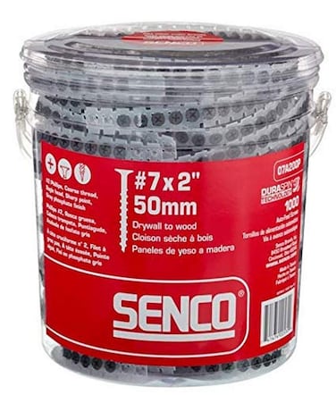 Senco 07A200P Duraspin7 by 2 Drywall to Wood Collated Screw 1 000per Box  grey