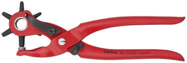 KNIPEX  90 70 220 Tools  Revolving Punch Pliers 9070220 Red