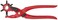 KNIPEX  90 70 220 Tools  Revolving Punch Pliers 9070220 Red