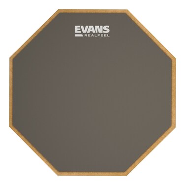 Evans RealFeel  Drum Practice Pad  Drum Pad  Drummer Practice Pad  Gum Rubber Single Sided Stand Mountable 7 inch
