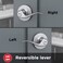 Kwikset Tustin Interior Privacy Door Handle with Lock Door Lever For Bathroom and Bedroom Satin Chrome Reversible Keyless Turn Lock