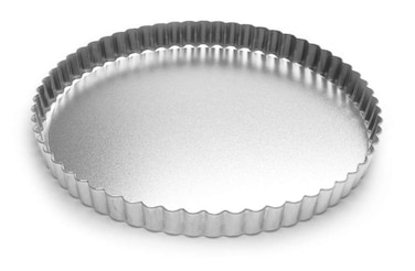 Fox Run Round TartletQuiche Pan with Removable Bottom TinPlated Steel 95Inch