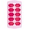 Fairly Odd Novelties Kisses Lips Shape 10 Ice Cube Tray Mold Pink Novelty Gag Gift One Size