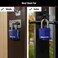 Master Lock 312TRI Laminated Padlock with Key  Thermoplastic Shell Blue Pack of 3 KeyedAlike