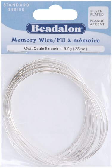 Memory Wire Oval Bracelet 62mm 35ozSilverPlated  23 Coils