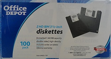 Office Depot 35in Bulk Diskettes IBM Format DSHD Black Box Of 100 41208
