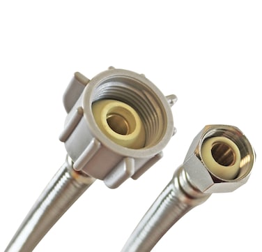 Fluidmaster B3T20 Toilet Connector Braided Stainless Steel  12 Female Compression Thread x 78 Ballcock Thread 20 Length