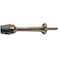 Renovators Supply Manufacturing Brass Door Stoppers 35 in Antique Brass Wall Mount Door Stop with Black Rubber Bumper Tip