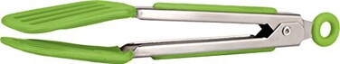 Tovolo Mini Turner Flat Head EasyLock Mechanism NonSlip Grip Tongs Grilling BPAFree  Dishwasher Safe Silicone Cooking Utensils B00JQN1XF8 Spring Green