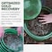 SE 13 14 Inch Stackable Classifier Gold Prospecting Pan Set  Includes 12 14 18 112 and 120 Stainless Steel Mesh Sifting Pans Green 5 Pack
