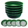 SE 13 14 Inch Stackable Classifier Gold Prospecting Pan Set  Includes 12 14 18 112 and 120 Stainless Steel Mesh Sifting Pans Green 5 Pack