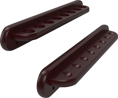 Viper 2Piece Traditional Wall Mounted Solid Oak BilliardPool Cue Rack Holds 8 Cues Mahogany Finish