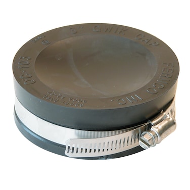 Fernco PQC103 Flexible PVC Reusable Pipe Cap for Cast Iron Steel Copper and Plastic Pipe Ends